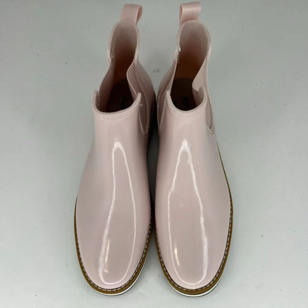 Sonoma Womens Pink Round Toe Foam Footbed Slip-On Ankle Size 9 Chelsea Boots